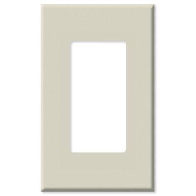 Leviton Decora Plus Screwless Snap-On Wallplate, 1-Gang, Light Almond